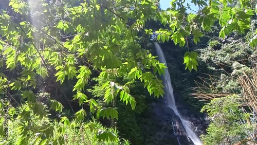 Tammasapi Waterfall in Mamuju, West Sulawesi, Indonesia_slow motion shot photo