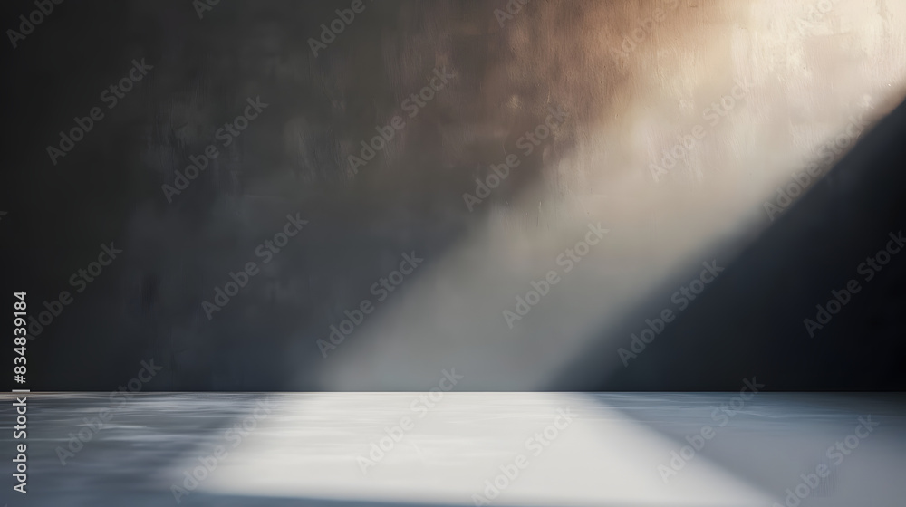 Empty light dark wall with beautiful chiaroscuro. Minimalist background for product presentation, mock up. Empty light dark wall with beautiful chiaroscuro. Minimalist background for product presentation, mock up.