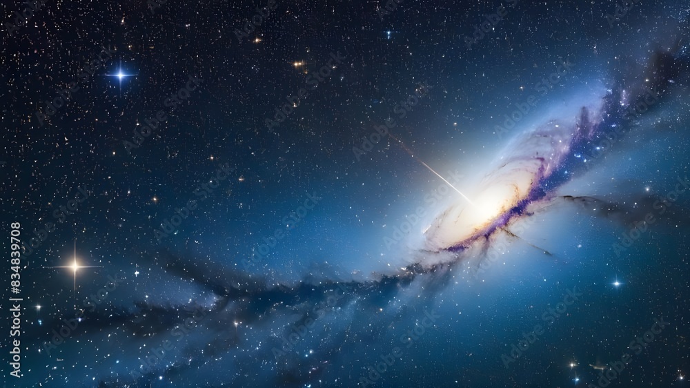 Naklejka premium The cosmos filled with countless stars