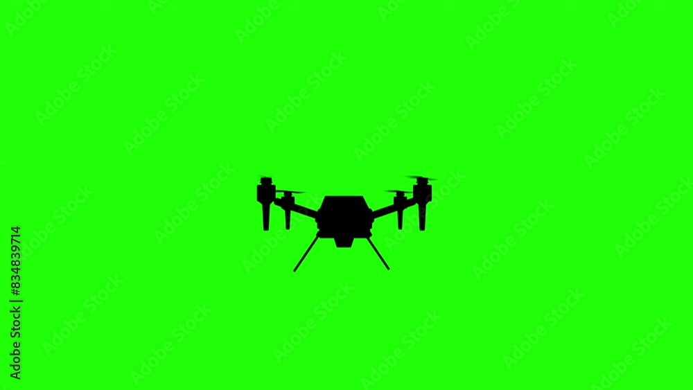 ANIMATION DRONE take off and land 4k in Green Key. Made exclusively with After Effects.