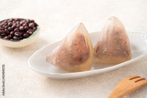 Zongzi, crystal ice rice dumpling for Dragon Boat Festival food. photo