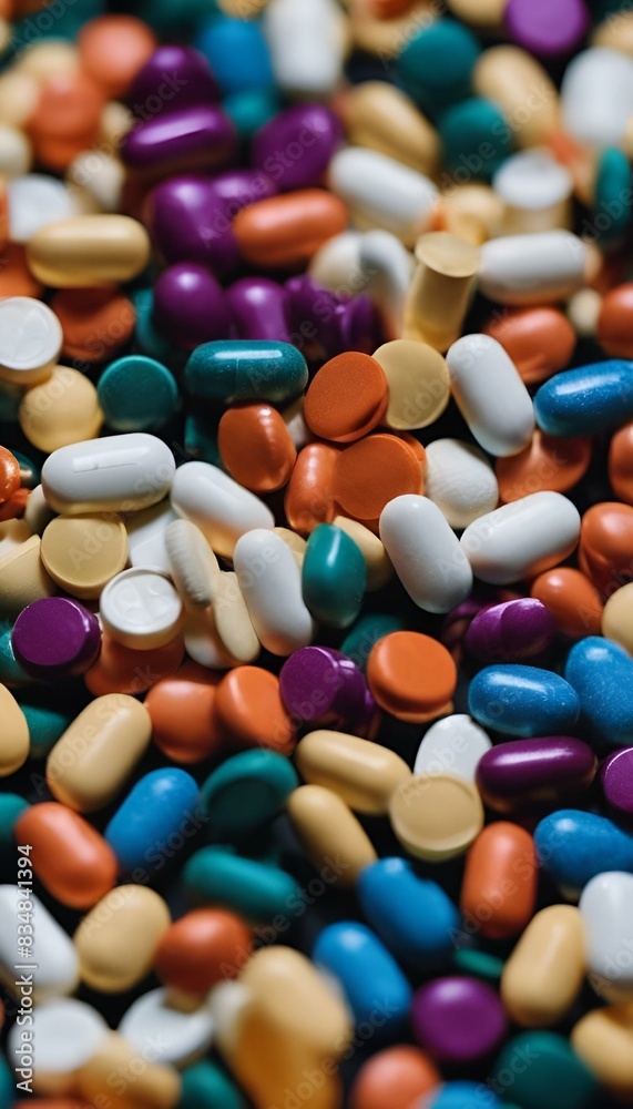 many pills on display in front of the camera and focus on them many pills on display in front of the camera and focus on them