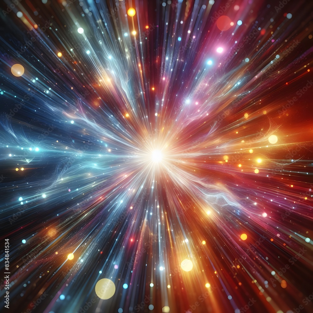 Naklejka premium An electrifying display of abstract colorful lights