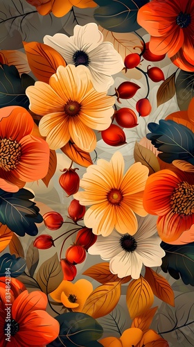 Hand-painted floral illustration