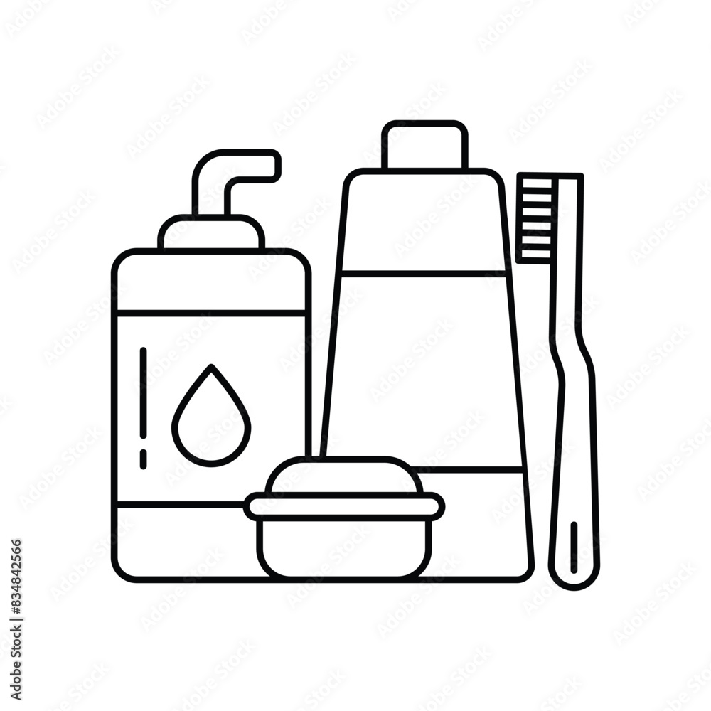 toiletries icon with white background vector stock illustration toiletries icon with white background vector stock illustration