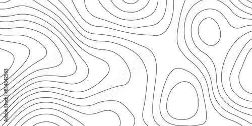 Topographic map and landscape terrain texture grid. Abstract lines background. Contour maps. Vector illustration. black and white topographic contours lines of mountains.