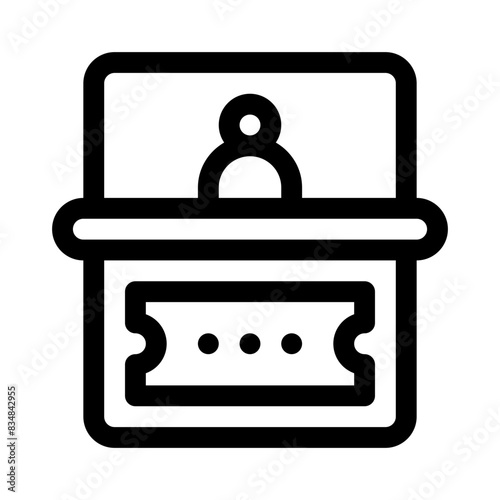 ticket office line icon