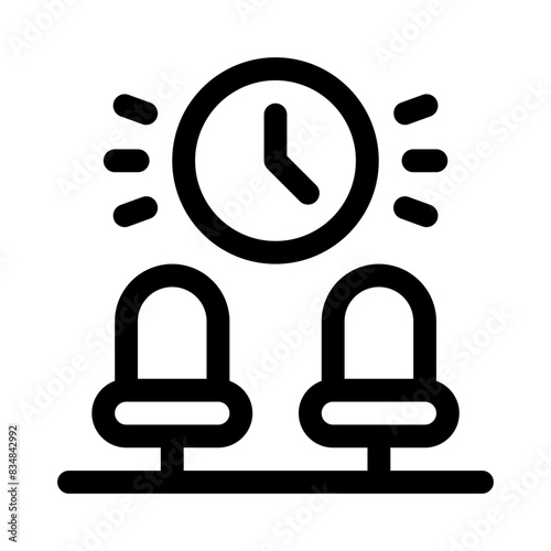 waiting room line icon