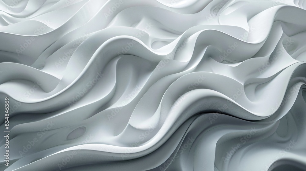 White background with abstract wavy lines