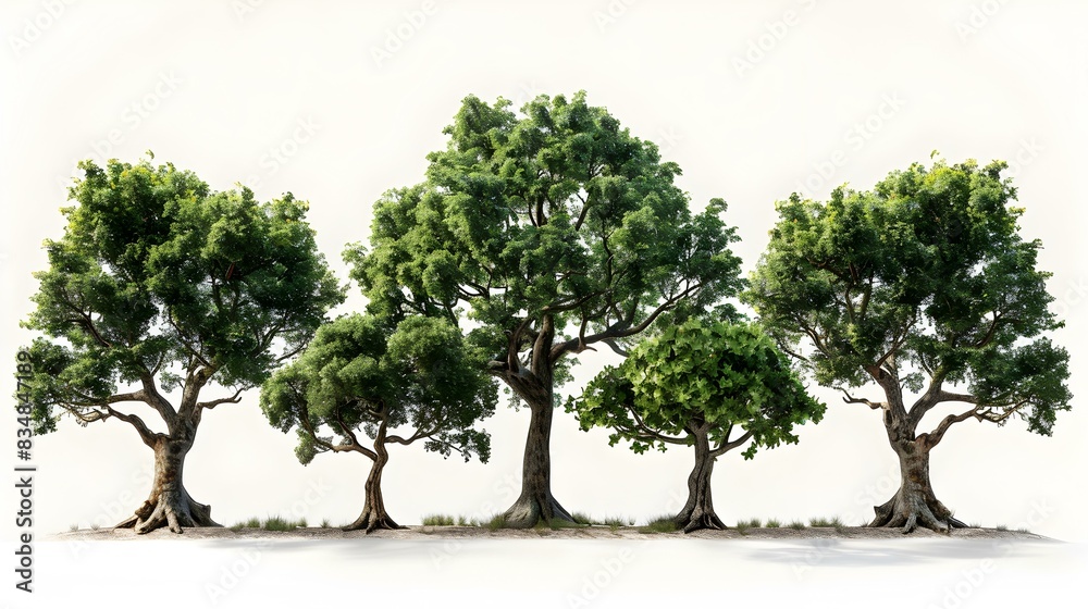 oak trees five different image oak trees five different image