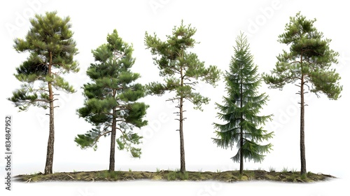pine trees five different img
