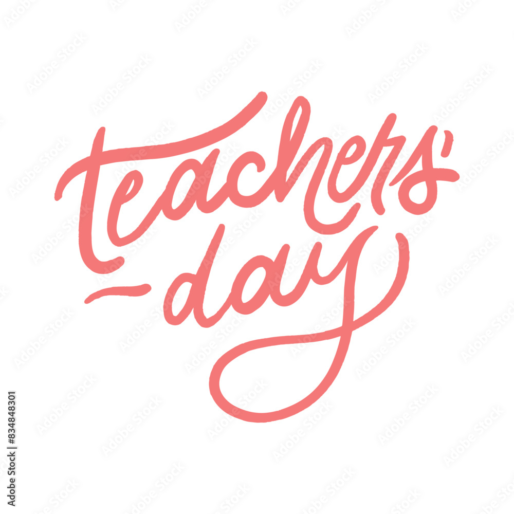 Flat design teachers' day lettering Flat design teachers' day lettering