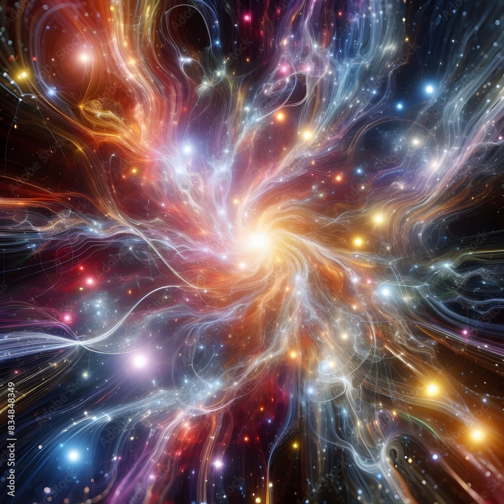 Fototapeta premium An electrifying display of abstract colorful lights