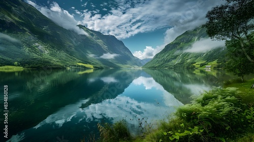 valley with a lake