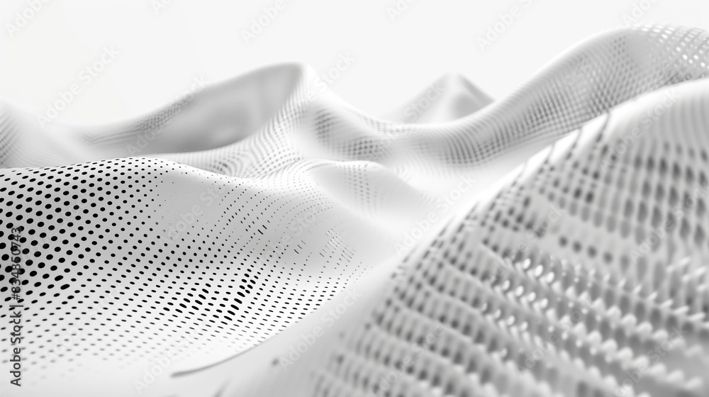 Abstract digital wave background with dots and lines in white and gray colors. Abstract digital wave background with dots and lines in white and gray colors.