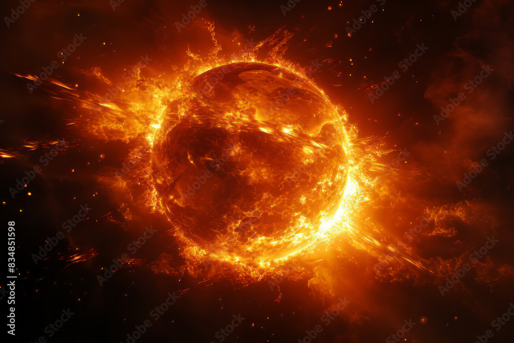 Fototapeta premium explosion in the space
