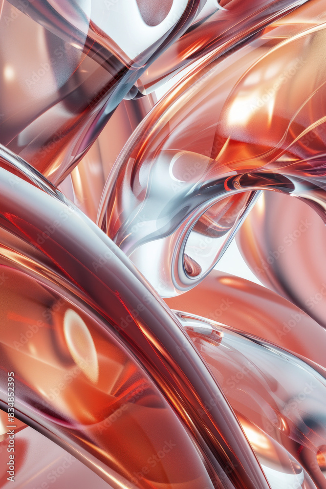 3D-rendered abstract shapes with a sleek, glossy finish and soft shadows. 3D-rendered abstract shapes with a sleek, glossy finish and soft shadows.