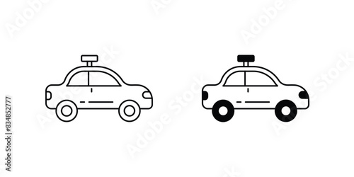 taxi icon with white background vector stock illustration