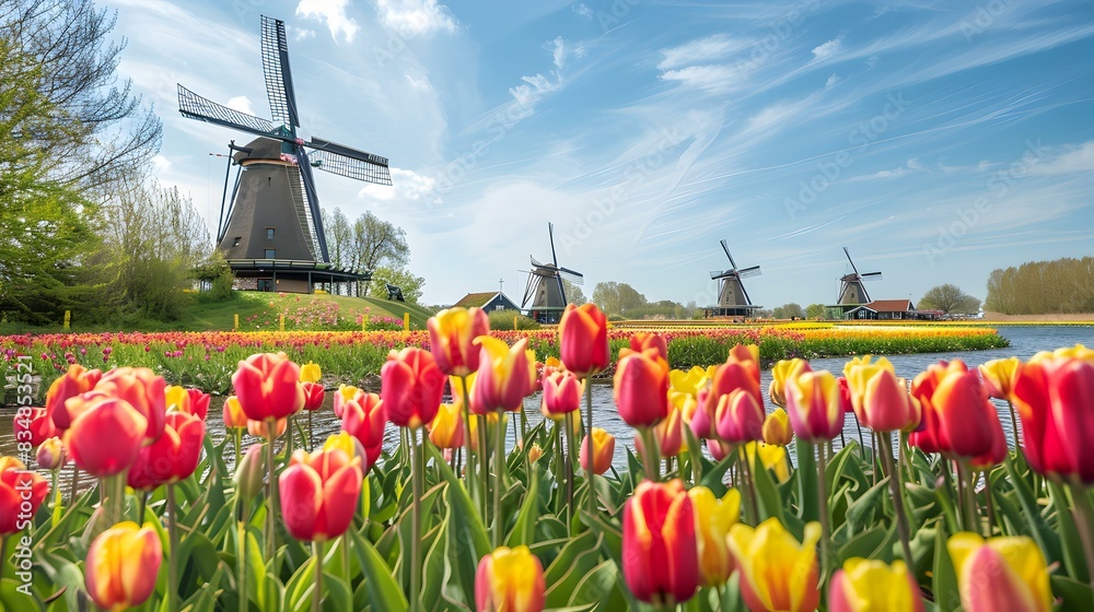 tulip fields against ancient img