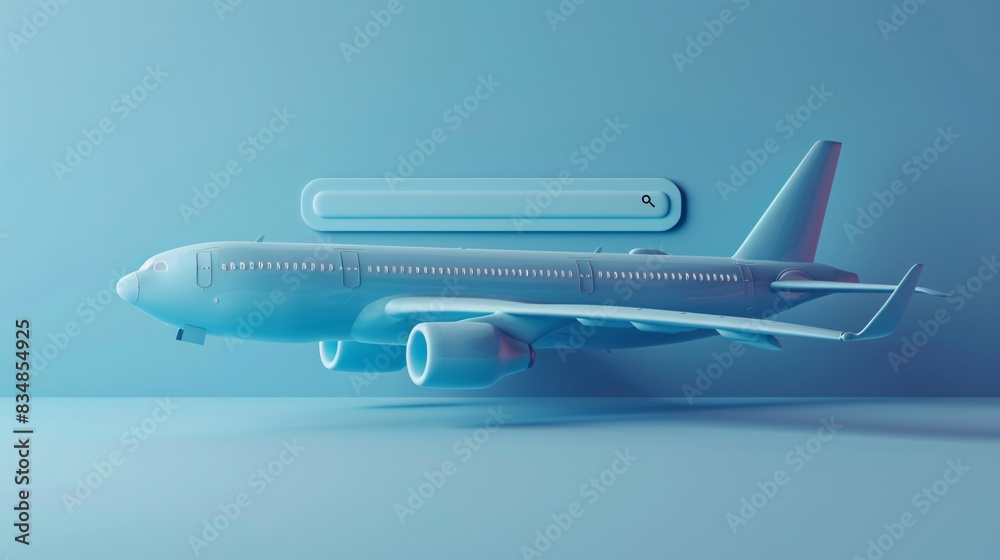 Airplane with empty sign on side Airplane with empty sign on side
