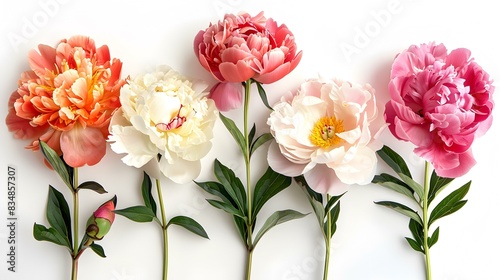 Fototapeta Naklejka Na Ścianę i Meble -  peonies five different image