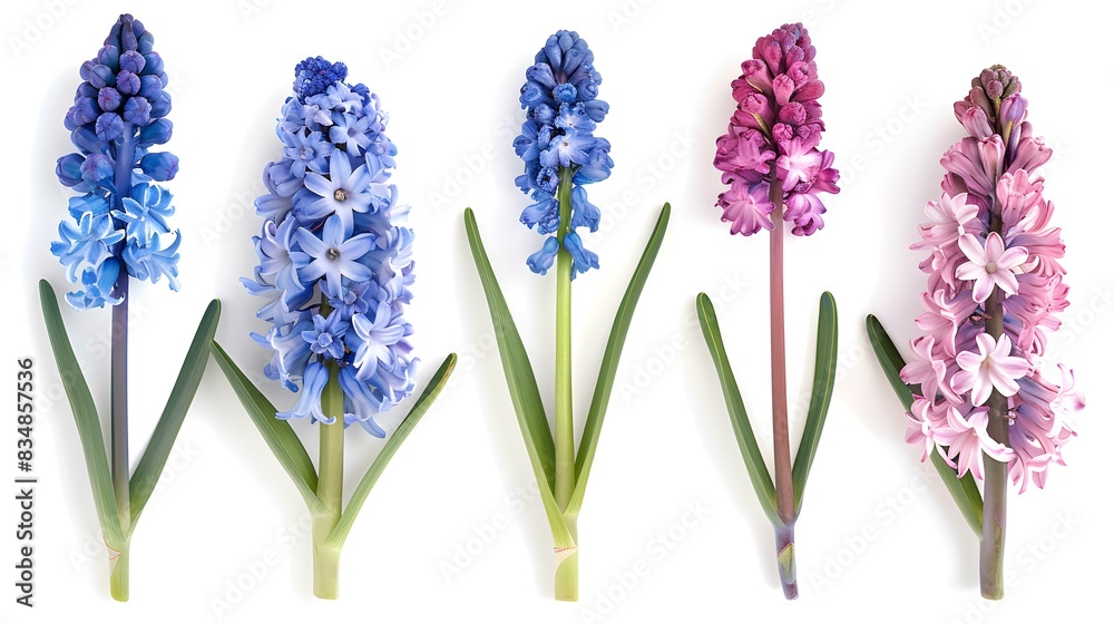 Naklejka premium hyacinths five different pic