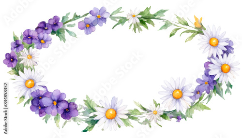 spring flowers frame
