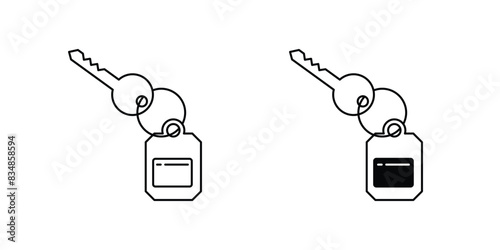 room key icon with white background vector stock illustration