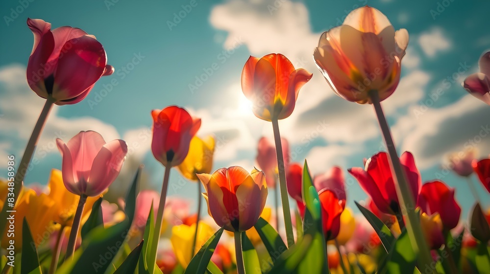 tulips vibrant reds yellows tulips vibrant reds yellows