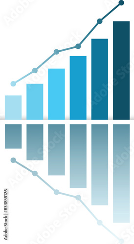 Business graph and chart. Successful concept. Vector illustration.eps10