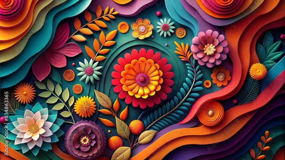 A vibrant floral pattern with a variety of flowers and leaves on a deep teal background. Perfect for textiles, home decor, greeting cards, and wallpapers. Ideal for spring and summer-themed projects. A vibrant floral pattern with a variety of flowers and leaves on a deep teal background. Perfect for textiles, home decor, greeting cards, and wallpapers. Ideal for spring and summer-themed projects.