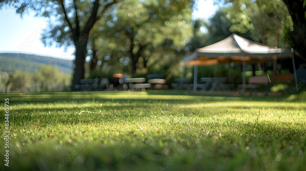 Sunny Camping Field Serene Grass Landscape for Peaceful Retreat Sunny Camping Field Serene Grass Landscape for Peaceful Retreat