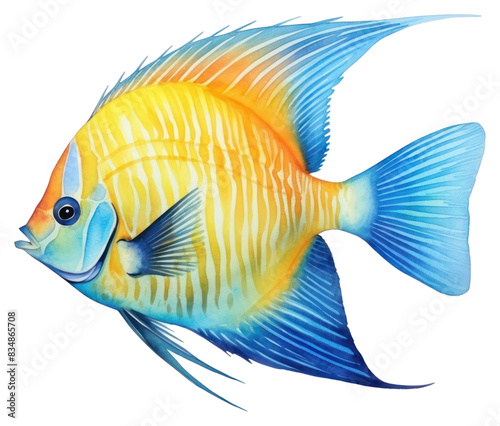 PNG Fish angelfish animal white background
