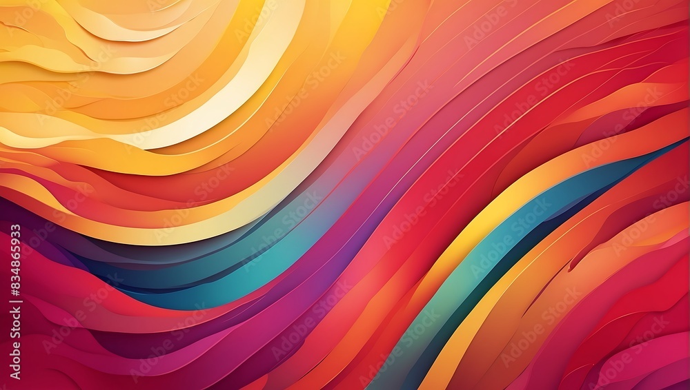 Vibrant Abstract Art Smooth Lines in Pink, Orange, and Yellow Hues Vibrant Abstract Art Smooth Lines in Pink, Orange, and Yellow Hues
