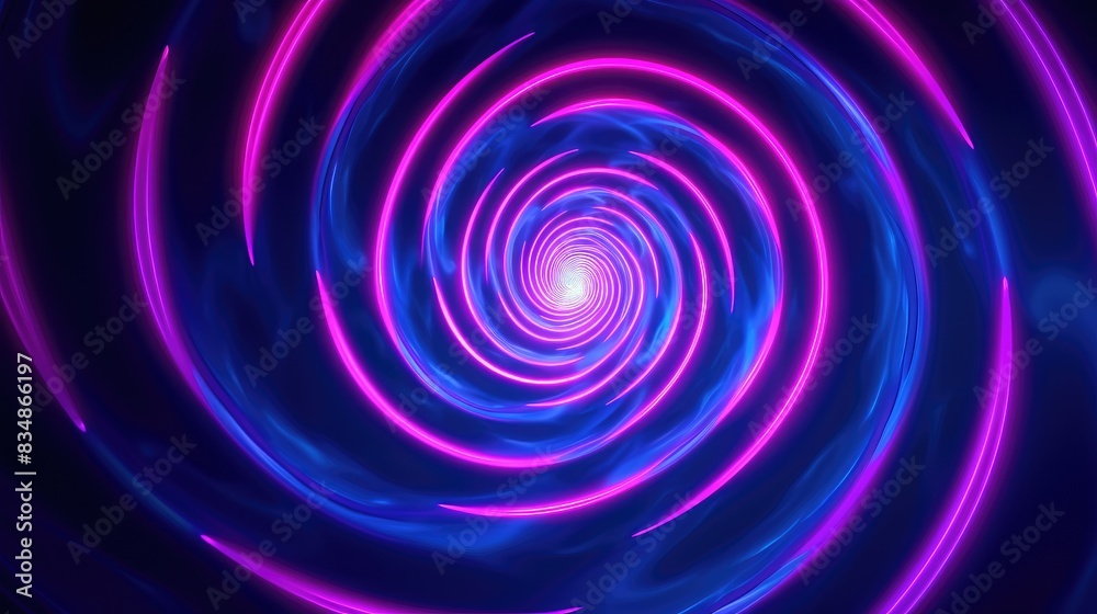 Blue abstract background with spiral circle lines, technology futuristic template Blue abstract background with spiral circle lines, technology futuristic template