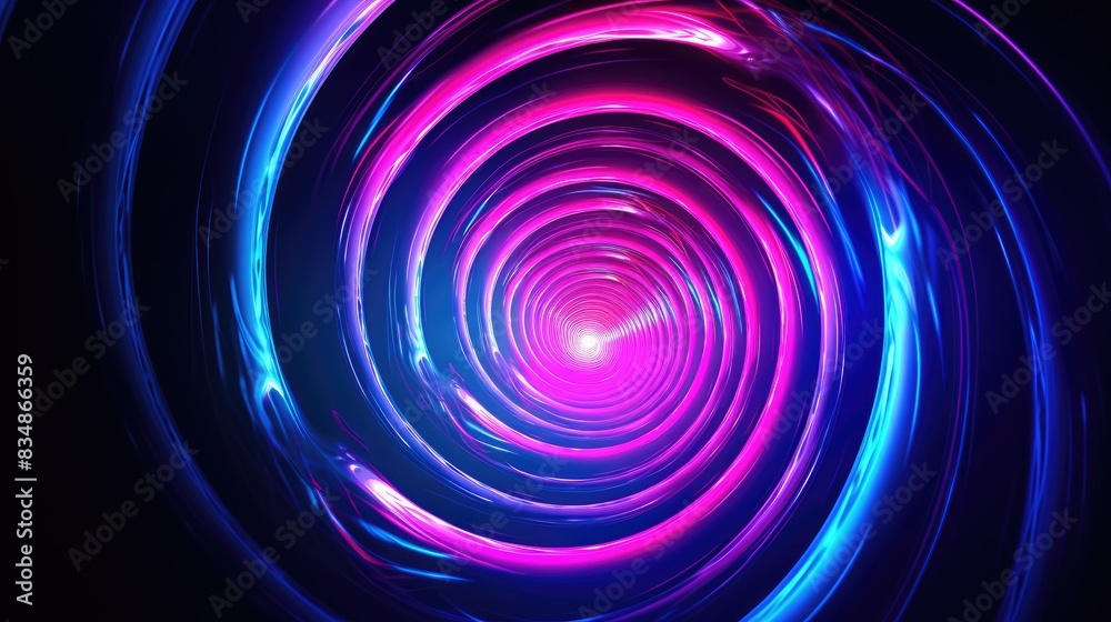 Blue abstract background with spiral circle lines, technology futuristic template Blue abstract background with spiral circle lines, technology futuristic template