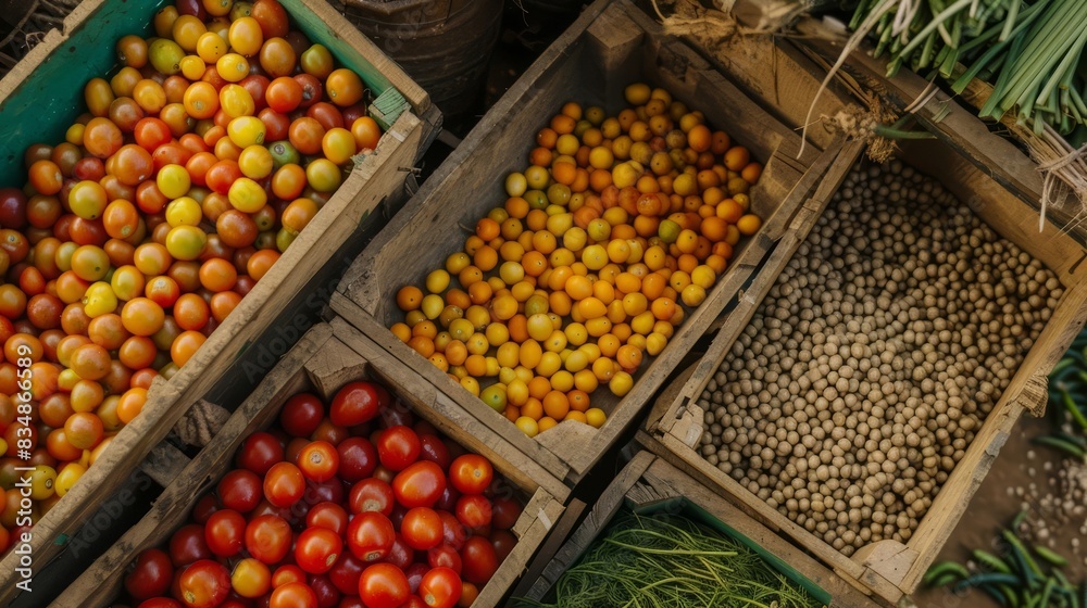 Enhancing food security, close up, involves sustainable farming practices and efficient supply chains to ensure everyone has access to nutritious food