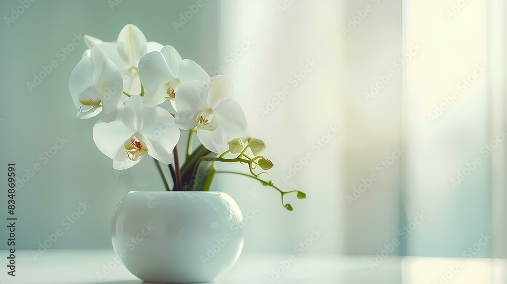 Elegant Orchids in a Modern Vase Elegant Orchids in a Modern Vase