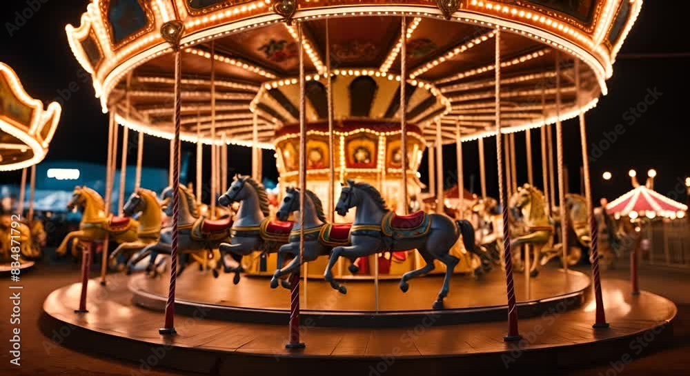 Merry-go-round at a fair.