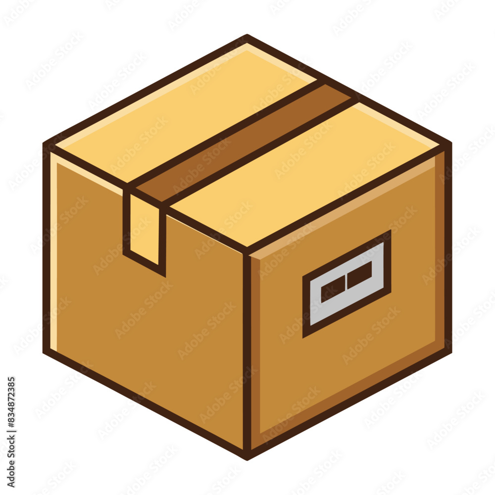 Cardboard box icon for shipping and packaging, logistics, storage, transport, and ecommerce Cardboard box icon for shipping and packaging, logistics, storage, transport, and ecommerce