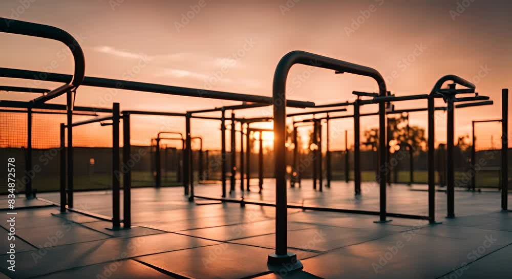 Calisthenics park on the beach. Calisthenics park on the beach.