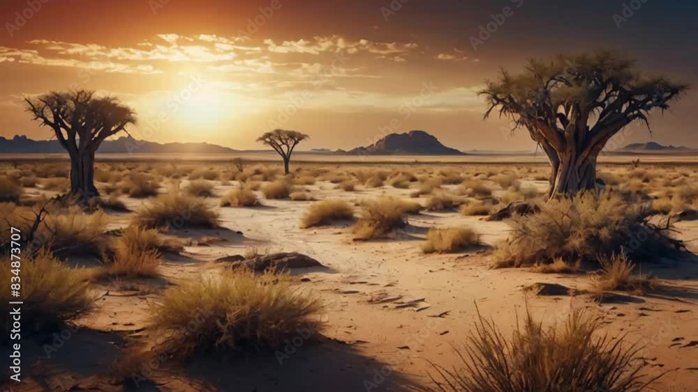 Landscape Kalahari Desert Botswana