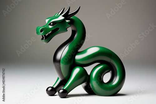 Abstract Wooden Dragon figu...