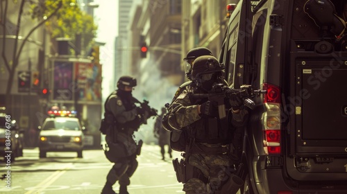 snap of a swat team coming in street place