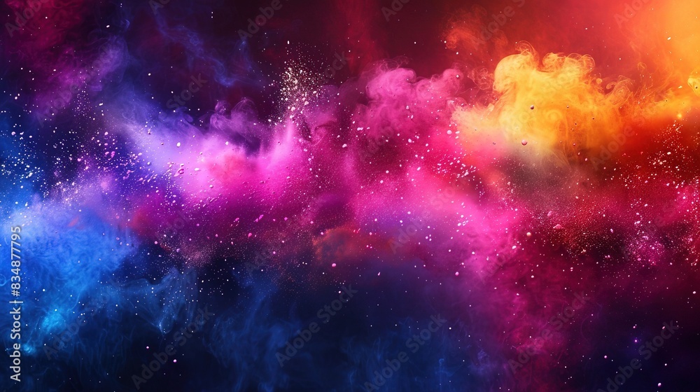 Fototapeta premium Abstract colorful for happy Holi, banner background