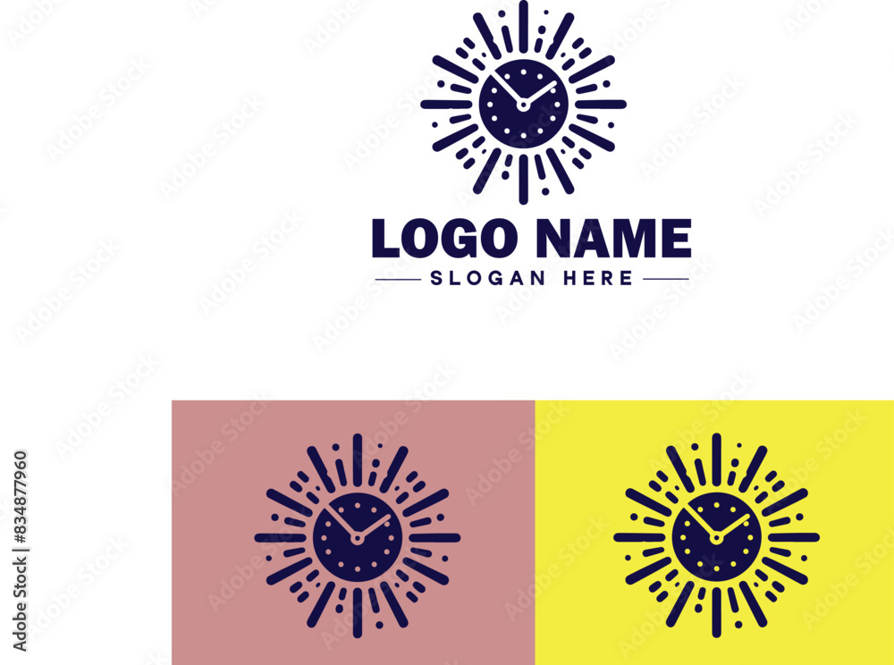sun clock icon Sundial Solar timepiece Solar clock flat logo sign symbol editable vector sun clock icon Sundial Solar timepiece Solar clock flat logo sign symbol editable vector