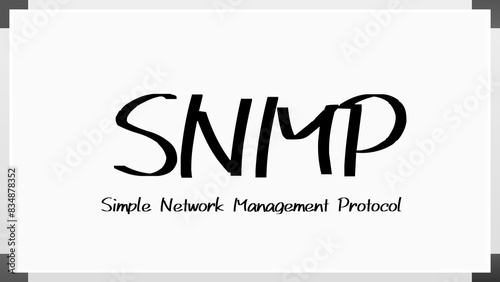 SNMP のホワイトボード風イラスト photo