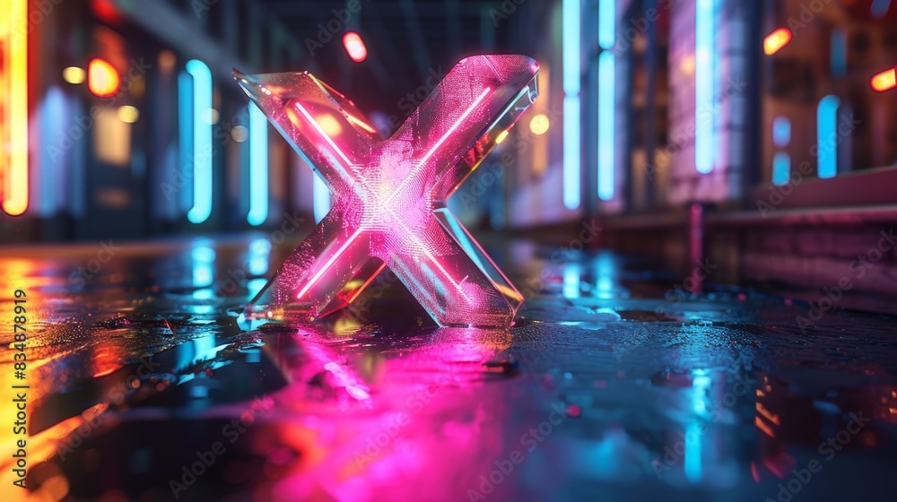 Futuristic 3D Cool X Letter Logo Design for Modern Branding and Technology Concepts