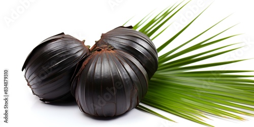 Saw Palmetto on White Background with Copy Space and Selective Focus. Concept Product Photography, White Background, Saw Palmetto, Copy Space, Selective Focus