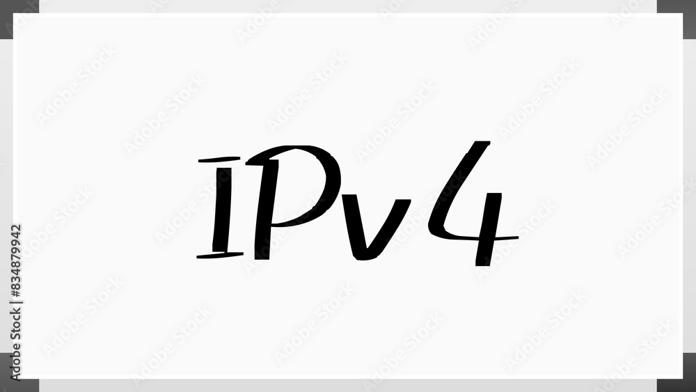IPv4 のホワイトボード風イラスト IPv4 のホワイトボード風イラスト